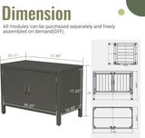 Outdoor Kitchen Island with Storage, Aluminum Kitchen Storage Island Outdoor Grill Table, W1859P171948