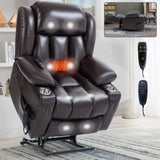 Dual Motor Infinite Position Up to 350 LBS Leatherair Power Lift Recliner Chair, Heavy Duty Motion W3224P290206