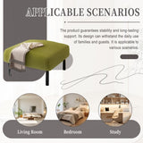 UNITED WE WIN Small Ottoman Footstool with Legs, Corduroy Fabric Ottoman Foot Stool with Soft Padded W1568P307256