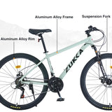 ZUN 27.5 Inch Wheels 21 Speed Mountain Bike, for Men Women Boys and Girls, Front Suspension,Aluminum W1019P232786