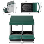 ZUN 2 Compartment Roll Out Nesting Box with Plastic Basket, Egg Nest Box Laying Box Hens 49949210