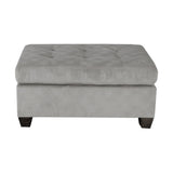 1pc Ottoman Tufted Detail Taupe Microfiber Upholstered Modern Living Room Furniture B011P233979