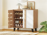 29.5" Farmhouse Shoe Cabinet - 4-Tier Shelves, 3 Adjustable Layers with 9 Height 05788312