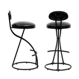 ZUN Bar Stools Upholstered Counter Height Barstools for Kitchen Island Set of 2 Modern PU Leather Dining 39125768