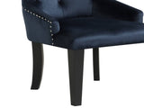 Varian II Dark Navy Velvet & Black Finish Side Chair B2726P268182