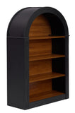 Bookcase, 4-Shelf Tall Bookshelf, 45.66" Wood Open Display Floor Arched Bookcase, Large Storage W3123P333708