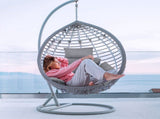 Egg Chair Hanging Basket Seat,Thicken Soft Egg Swing Chair Pad,Hanging Egg Chair 06284605