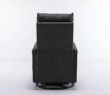038-Cotton Linen Fabric Swivel Rocking Chair Glider Rocker Recliner Nursery Chair With Adjustable W527134471