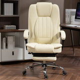 ZUN Massage Office Chair with Heat, Footrest, Beige W2069P174877