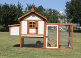 ZUN Weatherproof Outdoor Chicken Coop with Nesting Box, Outdoor Hen House with Removable Bottom for Easy W142763858