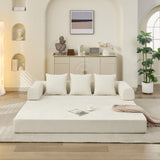 Comfy Convertible Folding Mattress Couch, Floor Bed, Chenille Floor with Armrest, Floor W1143P330248