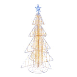 5ft Lighted Christmas Tree - 454 Dazzling LEDs, Star Topper, Wind/Snow/Sunproof, Indoor/Outdoor 46785770