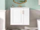 20" Wall Mounted Bathroom Cabinet with Side Cabinet Combo, Bathroom Cabinet with Soft-Closing Door, N710P332061K