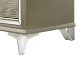 Samantha Modern Style 5-Drawer Chest Made with Wood & Mirrored Drawer Handles B009130149