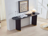 Length 59.1 Inch Entryway Table for Living Room,Narrow Console Table with Unique Stainless Steel W2582P406099