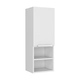 Medicine Single Door Cabinet 32" H, Two Interior Shelves, Two External Shelves, White B097133167