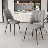 4-Chair Set Combination, Modern and Simple, With High Resilience Filling, Metal Legs, Adjustable W757P304077