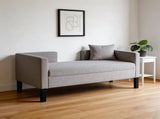 50"Ottoman with 2 Bolster Pillows & Wood Legs, Upholstered End of Bed Daybed Seating, Foot Rest W5325P426810