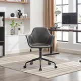 ZUN Mid-Century Modern Office Chair,Rolling Swivel Height Adjustable Ergonomic Chair with W1143P173516