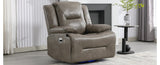 360&deg Swivel and Rocking Home Theater Recliner Manual Recliner Chair with a LED Light Strip for WF323621AAE