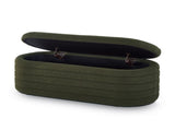 Modern Oval Storage Ottoman Bench, Upholstered Boucle Teddy Fabric of Bed Bench with Storage, W2186P193118