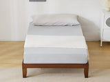 Basic bed frame, painted pine wood, brown, twin size, 189*96.5*30.5cm, wooden bed, single bed 66496405