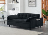 Modern velvet sofa, sofa pull-out bed, small love seat casual sofa with back, with pillow, pockets, 49433073