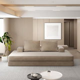86.6"Multifunctional Convertible Sofa Bed with 2 Removable Backrests and 2 Pillows,Fuffy Chenille W3219P340668