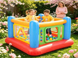 3-in-1 Inflatable Bounce House, Thick PVC Kids Jumping Castle with Visible Wall, Indoor Outdoor Blow 15662583