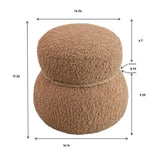 WKJ1Y Light camel snowman stool, seat body width 14.56in round belly, playful and lovely, suitable W2085P166459