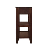 Console Sofa Table with 2 Storage Drawers and 2 Tiers Shelves, Mid-Century Style 42'' Solid Wood W120284583