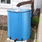 ZUN 50 Gallon Folding Rain Barrel Water Collector Blue 84499437