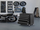 5-Drawer Rolling Tool Chest w/Lock & Key, Tool Storage Cabinet with Wheels, Top Cushion & Drawer W2660P217921