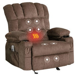 ZUN Vanbow.Recliner Chair Massage Heating sofa with USB and side pocket 2 Cup Holders W1807105777