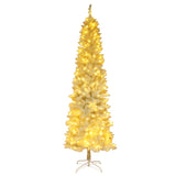 7.5ft Flocking Tied Light Christmas Tree 64917986