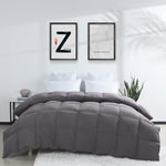 ZUN Feather Down Comforter with 100% Cotton Shell for Bedroom All Season 86936990