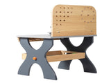 Wooden Tool Bench Play Set for Toddlers, Pretend Play Workbench with Clock, Interlocking Gears, 38037431