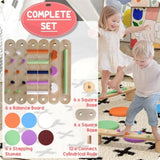 Kids Wooden Balance Beam with 3-8 years old 61790490