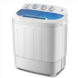 ZUN Compact Twin Tub with Built-in Drain Pump XPB46-RS4 15Lbs Semi-automatic Twin Tube Washing Machine 34059682