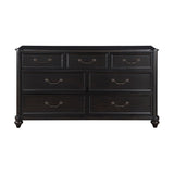 ZUN Charcoal Brown Finish Traditional Bedroom Furniture 1pc Dresser of 7 Drawers Antique Handles Classic B011P225165