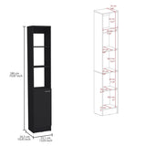 ZUN Parks Linen Bathroom Storage Cabinet with one Doors, Tall Bathroom Cabinet with 6 Shelves, for B200P188843