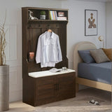 Wood Coat Rack, Storage Shoe Cabinet, with Clothes Hook, with Sponge Pad Product, Multiple Storage 36428538