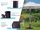 18" Bronze Umbrella Base - Heavy-Duty ResinSteel Upright, 30lbs Stable Round Design with Hand-Turn 64002827
