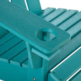 HDPE All-Weather Outdoor Adirondack Chair with Cup Holder, Fire Pit Chair for Backyard, Deck, Lawn, W2225142497