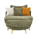 65.00 inches long, Corduroy Sofa Fabric, with three matching pillows and two spacious and W1658P212596