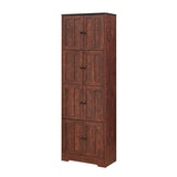 ZUN Tall Storage Cabinet with 8 Doors and 4 Shelves, Wall Storage Cabinet for Living Room, Kitchen, W1693111252