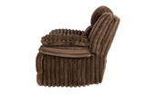 Manual Glider Recliner Fur-Like Corduroy in Chocolate B089P296896
