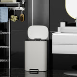 13 Gallon 50L Kitchen Foot Pedal Operated Soft Close Trash Can - Stainless Steel Ellipse Bustbin W1550128067