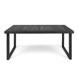 Outdoor 69" Acacia Wood Dining Table, Sandblast Dark Gray Finish 62617.00SDGRY