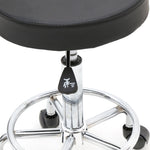 ZUN Round Shape Adjustable Salon Stool with Back Black 28184320